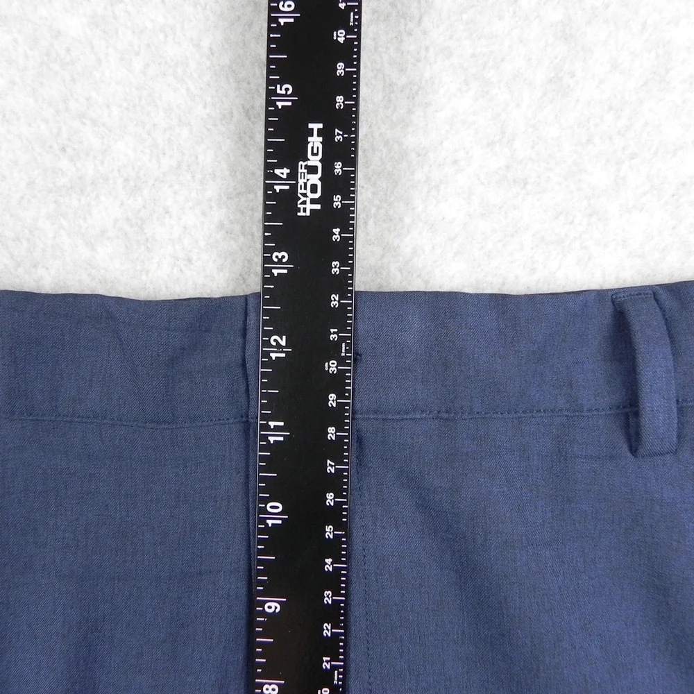 Greg Norman Pants Mens 40x32 Performance Golf Chino Slacks Flat Front Navy Blue